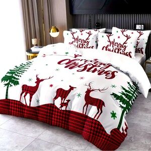 Christmas Reindeer Duvet Cover Set 3pcs